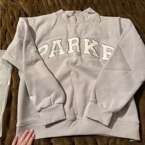 PARKE lavender Valentine’s Day mockneck L/XL